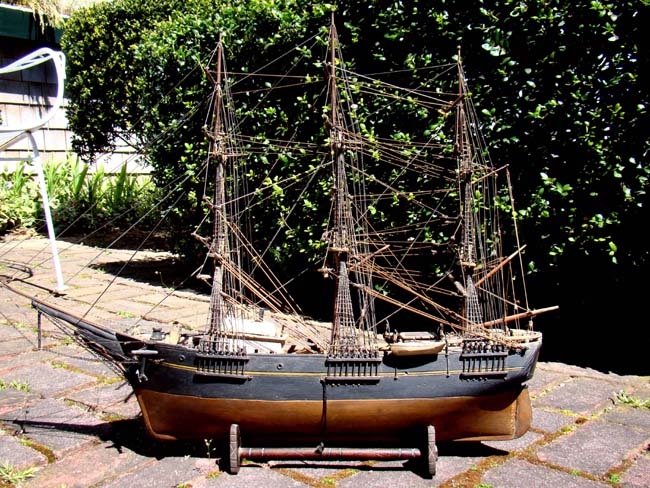 An antique ship model circa 1870-1880